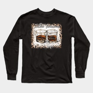 Talkin' Tennessee Glasses Wine Country Music Leopard Long Sleeve T-Shirt